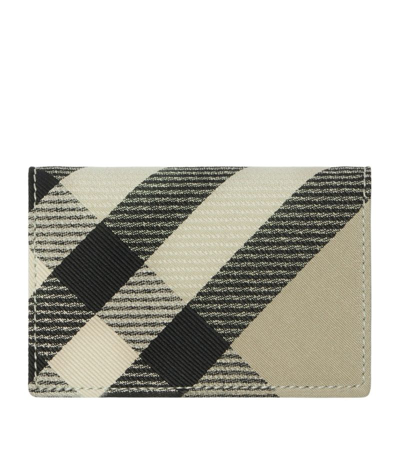 Shop Burberry Check Card Holder In Neutrals