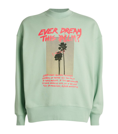 Shop Palm Angels Dream Print Sweatshirt In White
