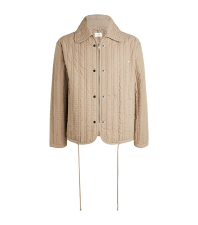 Shop Craig Green Quilted Embroidered Jacket In Beige