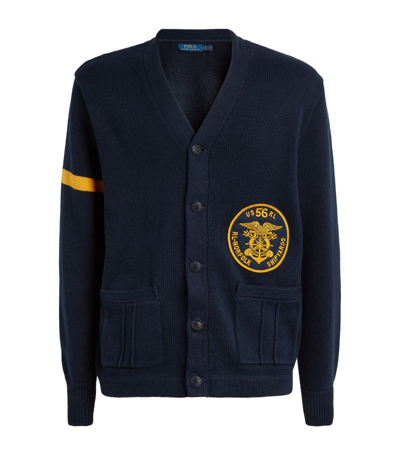 Shop Polo Ralph Lauren Cotton Cardigan In Navy