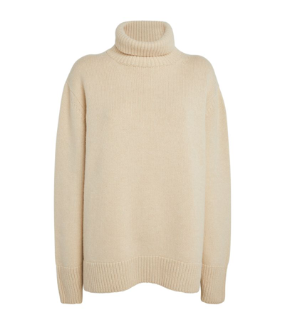 Shop Almada Label Merino Wool-cashmere Aia Sweater In Beige