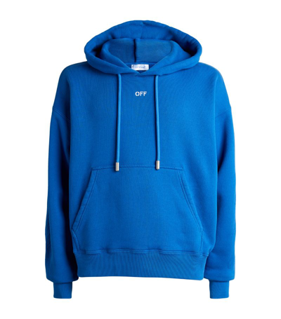 Shop Off-white Scribble Diagonals Hoodie In Blue