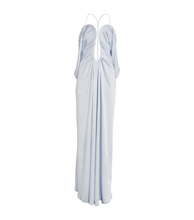 Shop Victoria Beckham Frame-detail Cut-out Maxi Dress In White
