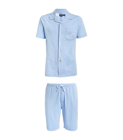 Shop Polo Ralph Lauren Polo Pony Pyjama Set In Blue