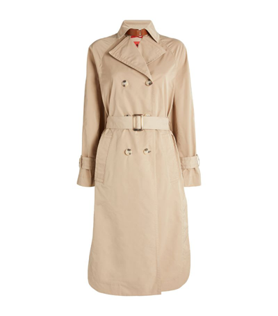 Shop Max & Co . Double-breasted Trench Coat In Beige