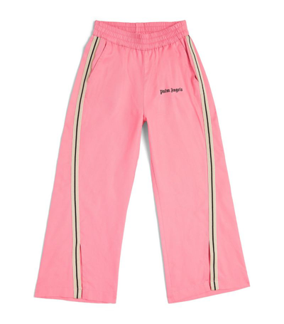 Shop Palm Angels Logo Flared Track Pants (4-12+ Years) In Pink