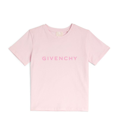 Shop Givenchy Logo T-shirt (4-12+ Years) In Pink