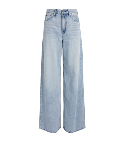 Shop Rag & Bone Sofie Wide-leg Jeans In Blue