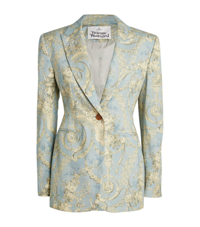 Shop Vivienne Westwood Cotton Lauren Blazer In Blue