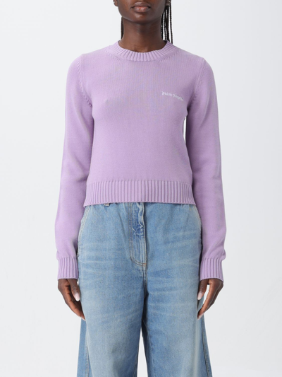 Shop Palm Angels Sweater  Woman Color Lilac