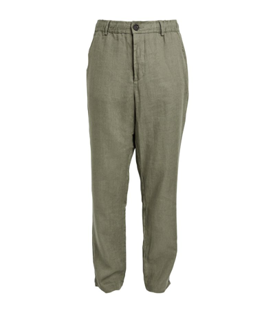 Shop Oliver Spencer Linen Wide-leg Trousers In Green