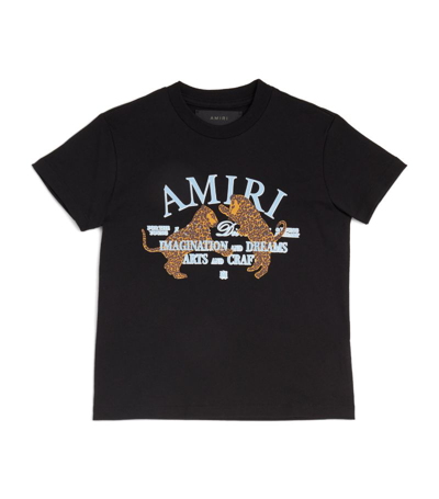 Shop Amiri Kids Cotton Arts District Print T-shirt (4-12 Years) In Black