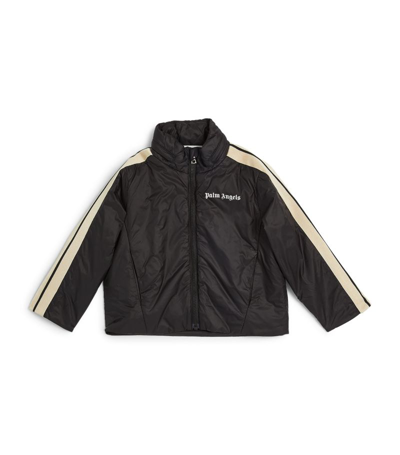 Shop Palm Angels Logo Puffer Coat (4-12 Years) In Black