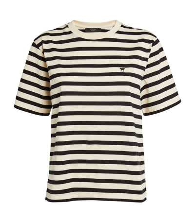 Shop Weekend Max Mara Cotton Striped Deodara T-shirt In Black