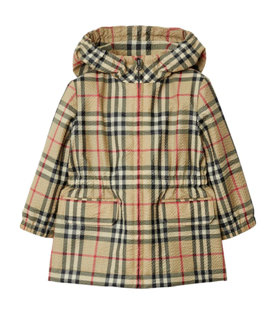 Shop Burberry Kids Vintage Check Jacket (6-24 Months) In Brown