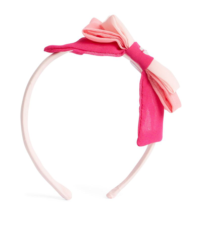 Shop Patachou Layered Bow Headband In Pink