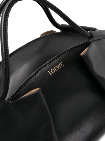 Shop Loewe Paseo Small Leather Handbag In Black
