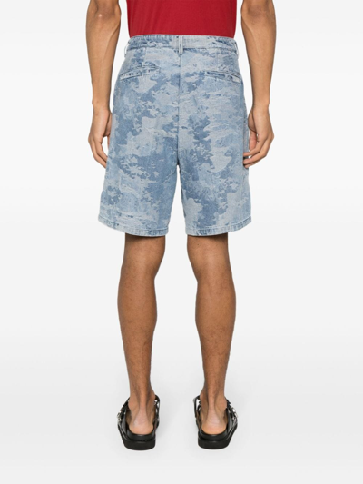 Shop Emporio Armani Printed Shorts In Blue