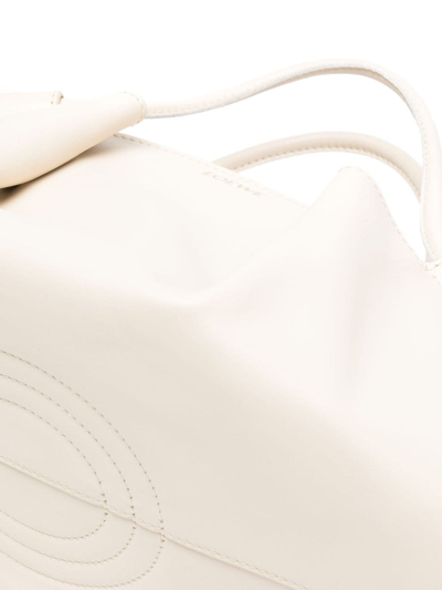 Shop Loewe Paseo Small Leather Handbag In White