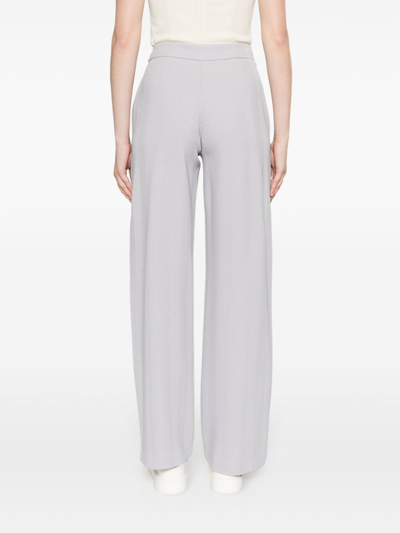 Shop Emporio Armani Wide-leg Trousers In Grey