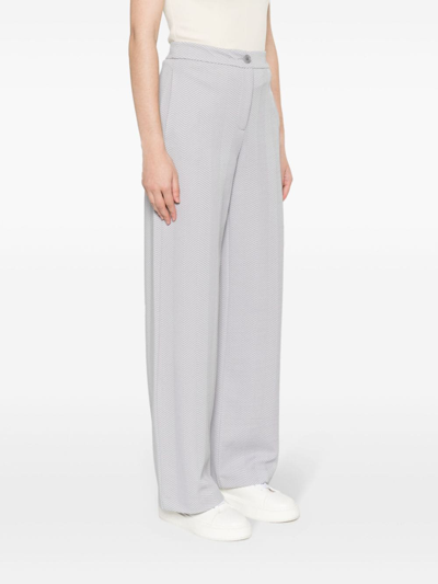 Shop Emporio Armani Wide-leg Trousers In Grey