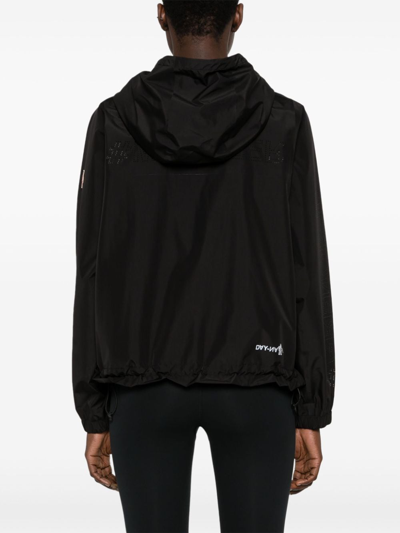 Shop Moncler Fanes Nylon Hooded Jacket In Black