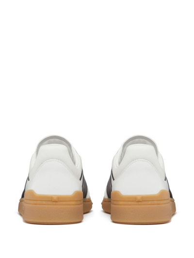 Shop Valentino Upvillage Leather Sneakers In White