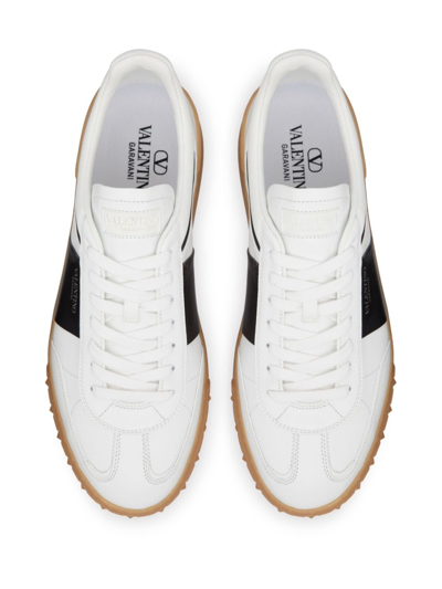 Shop Valentino Upvillage Leather Sneakers In White