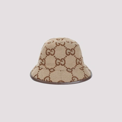Shop Gucci Maxi Fedora Hat In Camel Ebony