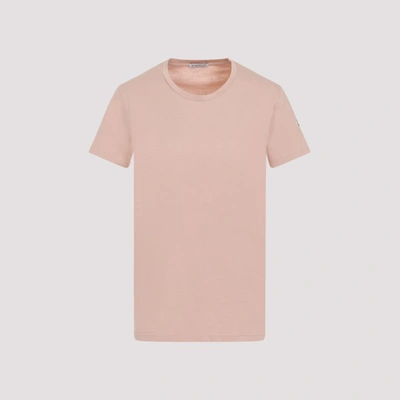 Shop Moncler Cotton T-shirt Xs In J Light Pink