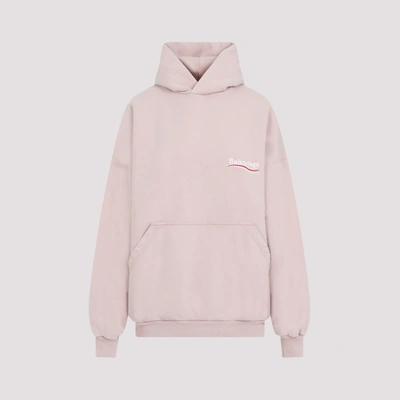 Shop Balenciaga Large Fit Hoodie 1 In Light Pink White