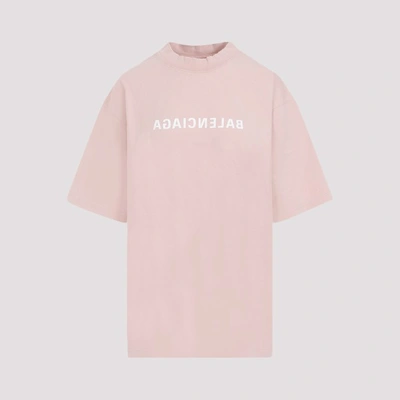 Shop Balenciaga Medium Fit T-shirt S In Light Pink White