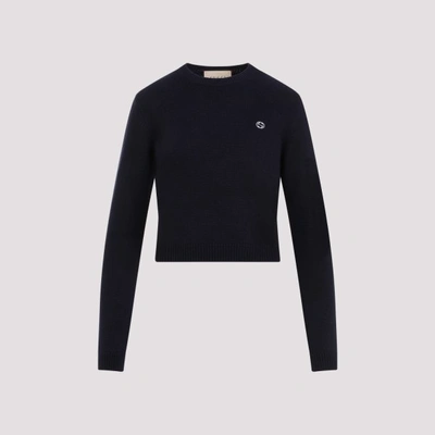Shop Gucci Wool Cashmere Sweater M In Blue Mix