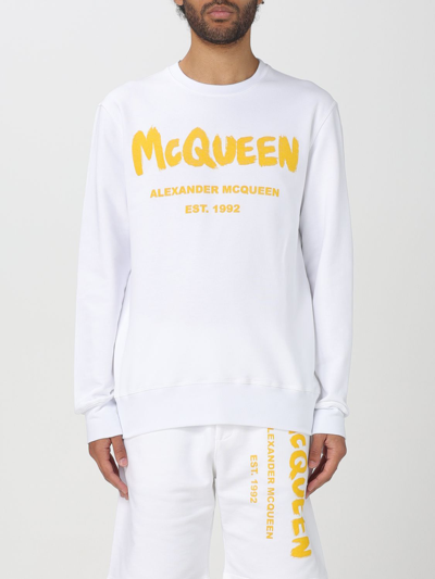 Shop Alexander Mcqueen Sweatshirt  Men Color White