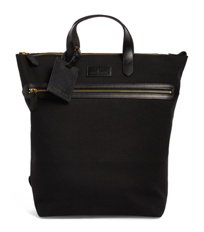 Shop Polo Ralph Lauren Leather-trim Tote Bag In Black