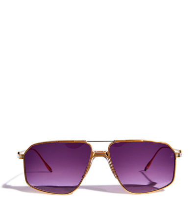 Shop Jacques Marie Mage Tinted Jagger Sunglasses In Gold