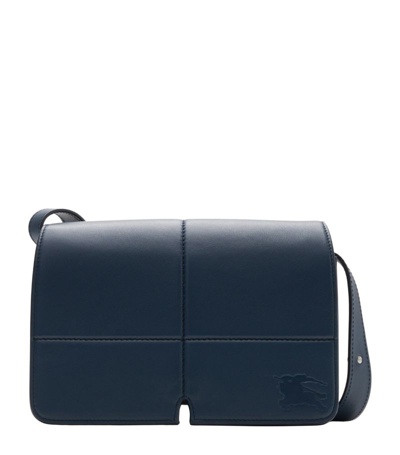 Shop Burberry Leather Snip Cross-body Bag In Blue