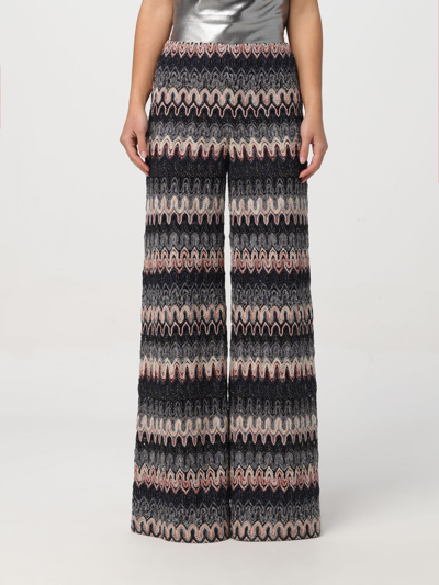 Missoni Zigzag Lurex Flared Trousers In Multicolor