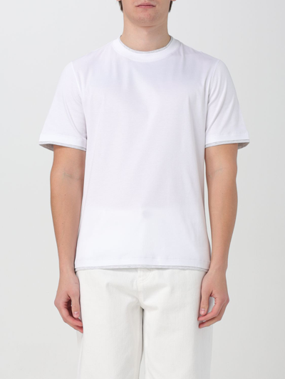 Shop Brunello Cucinelli T-shirt  Men Color White 1