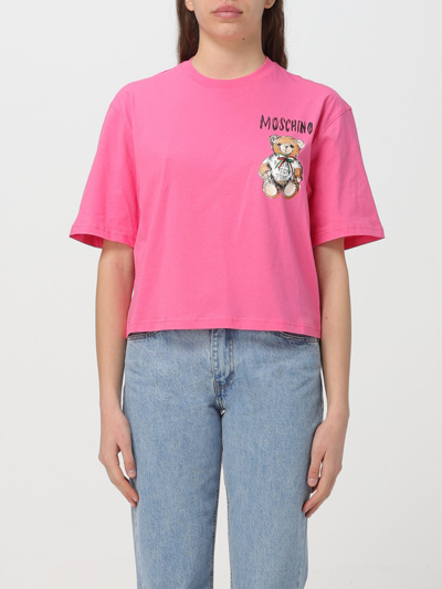 Shop Moschino Couture T-shirt  Woman Color Fuchsia