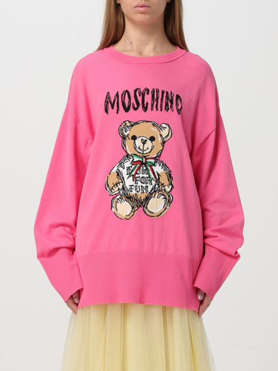Shop Moschino Couture Sweater  Woman Color Fuchsia