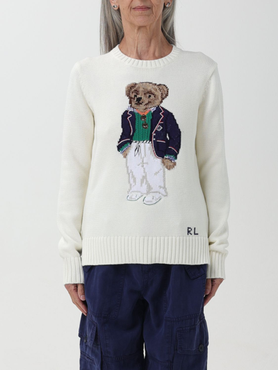 Shop Polo Ralph Lauren Sweater  Woman Color White