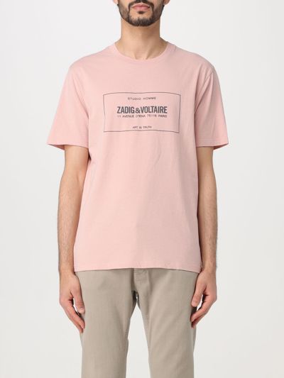 Shop Zadig & Voltaire T-shirt  Men Color Pink
