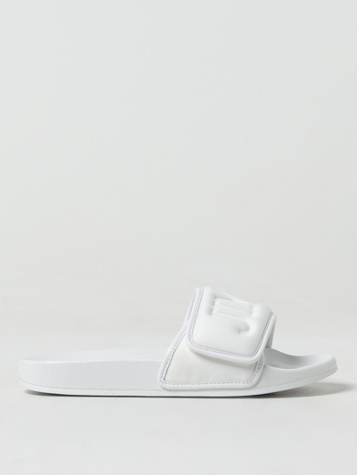 Shop Jimmy Choo Flat Sandals  Woman Color White