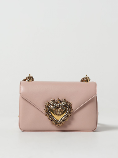 Shop Dolce & Gabbana Shoulder Bag  Woman Color Blush Pink