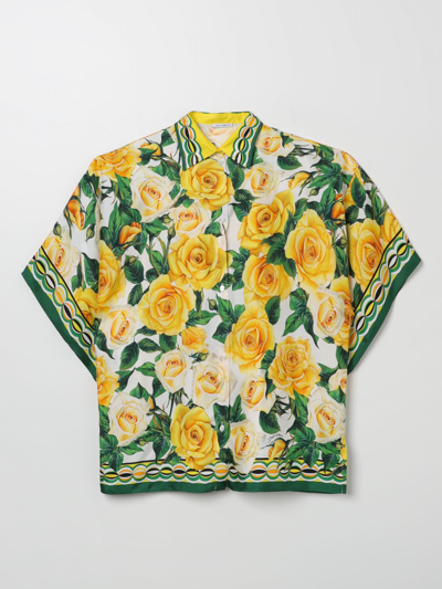 Shop Dolce & Gabbana Shirt  Kids Color Yellow