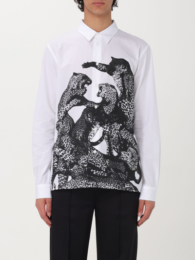 Just Cavalli Motif-print Cotton Shirt In White