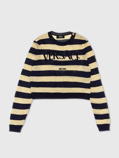 Shop Young Versace Sweater  Kids Color Striped