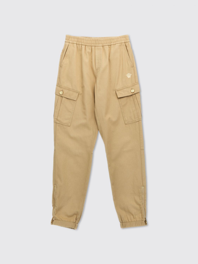 Young Versace Pants  Kids Color Beige In Beige
