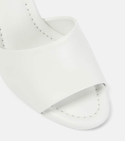 Christian Louboutin Jane Leather Red Sole Mule Sandals In White